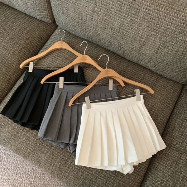 Styledfusion Sexy Women Pleated Skirts Summer Mini Skirts Korean Tennis Student White Designed Dance Skirt High Waist Fashion Skirt